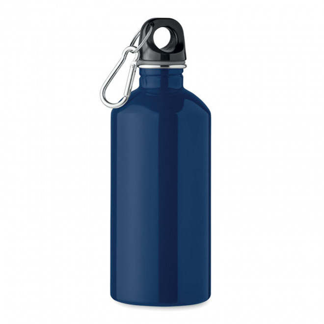 GOURDE EN ACIER RECYCLE 500ML PERSONNALISABLE 'AVEREST'  - bleu marine