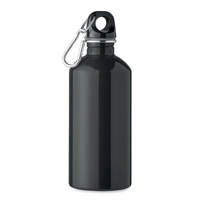 GOURDE EN ACIER RECYCLE 500ML PERSONNALISABLE 'AVEREST'  - noir
