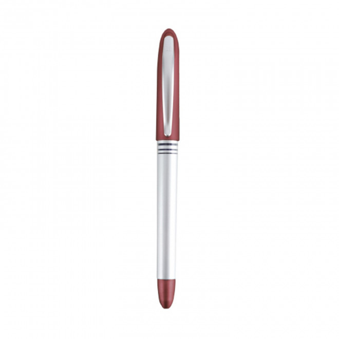 STYLO ROLLER PERSONNALISABLE MINE BLEUE 'OLDI' - rouge