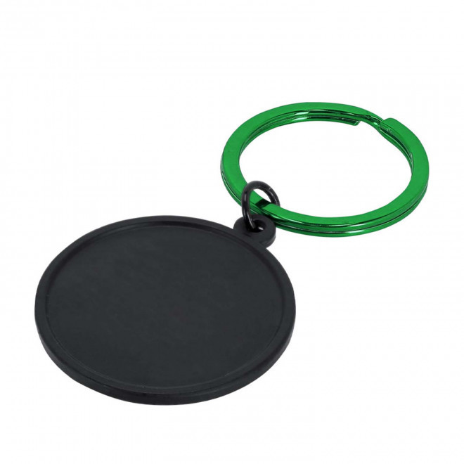 PORTE CLE EN ALUMINIUM COLORE PERSONNALISABLE 'SHANO' - vert