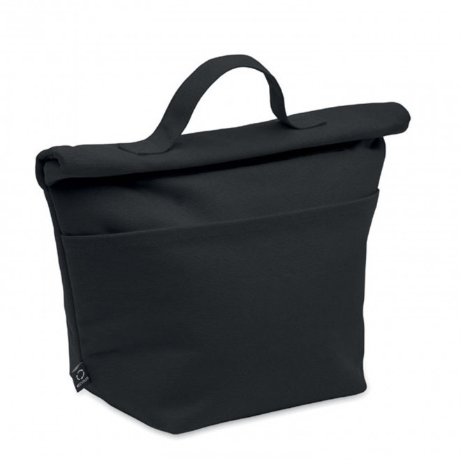 SAC ISOTHERME PERSONNALISABLE EN COTON RECYCLE 'KRYS COUL' - noir