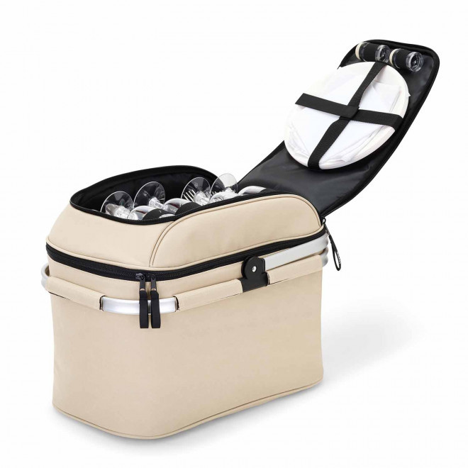 SAC PIQUE NIQUE 4 PERSONNES PERSONNALISABLE 'WOFINO' - beige