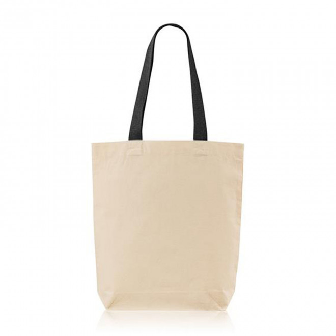 SAC EN TOILE GRANDES ANSES PERSONNALISABLE 'RYTA' - noir