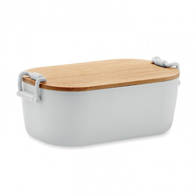 LUNCH BOX COUVERCLE BAMBOU 700ML 'KERLE' - blanc