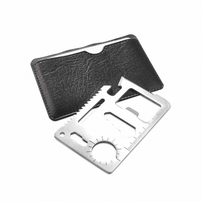 CARTE MULTI-FONCTIONS PERSONNALISEE 'FESTO' - argenté