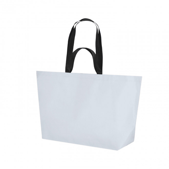 SAC NON TISSE DOUBLE ANSES PERSONNALISABLE 'MYXTO COUL XL' - blanc