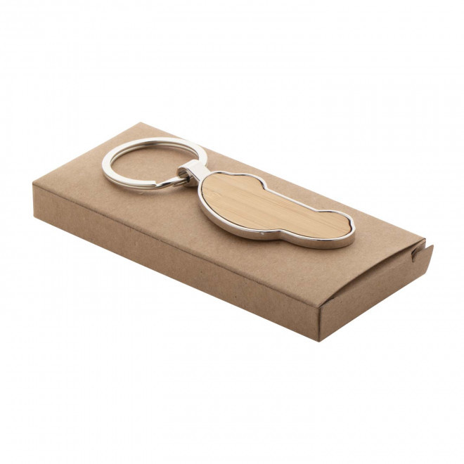 PORTE CLE EN BAMBOU PERSONNALISE 'CASAWOOD VOITURE' - bambou