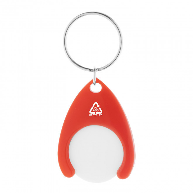 PORTE-CLES JETON PERSONNALISABLE EN RABS 'CATCHOS' - rouge