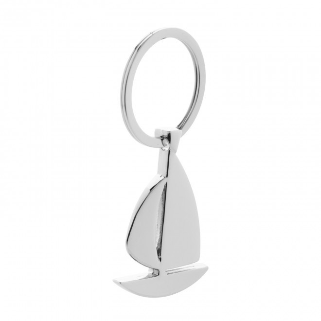 PORTE CLE PERSONNALISE EN METAL 'METALO VOILE' - argenté