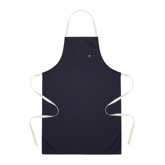 TABLIER MADE IN FRANCE PERSONNALISABLE 'ESCOFFIER' - bleu marine