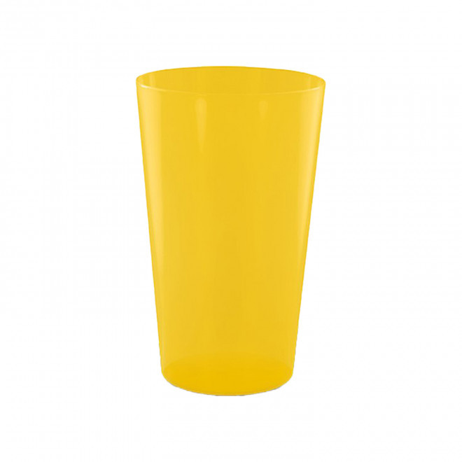 GOBELET MIF RÉUTILISABLE 39 CL PERSONNALISABLE 'CUPY' - jaune transparent