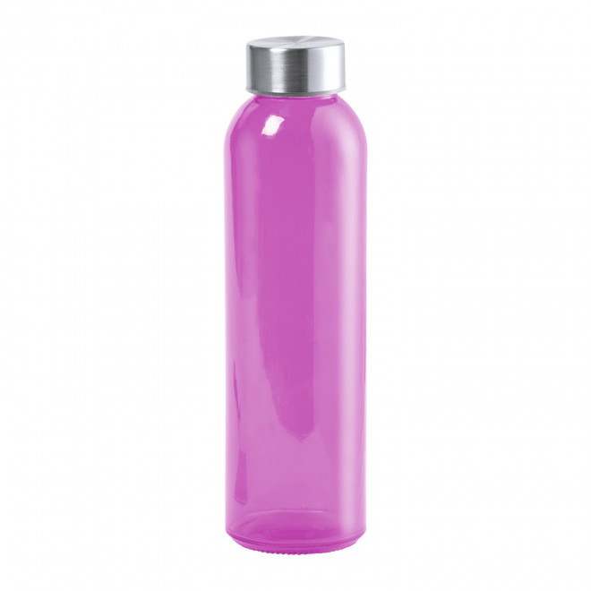 BOUTEILLE EN VERRE PERSONNALISABLE 'BOCA GLASS COLOR' - rose