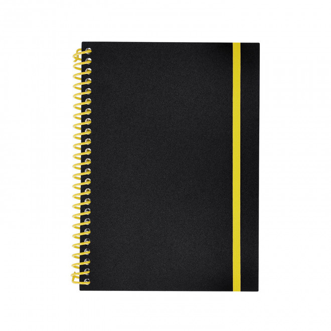 CARNET SPIRALE PERSONNALISABLE 'BILBA' - jaune