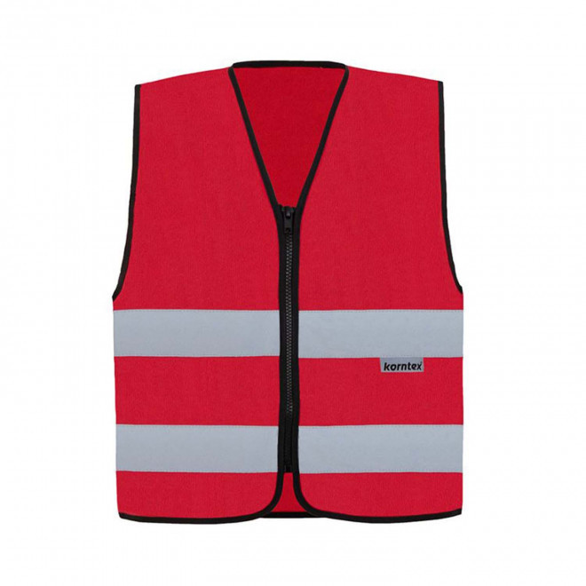 GILET SECURITE PERSONNALISE 'ARMILLA ZIPPE' - rouge