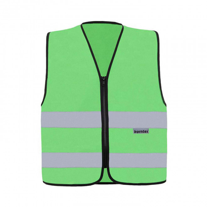 GILET SECURITE PERSONNALISE 'ARMILLA ZIPPE' - vert fluo