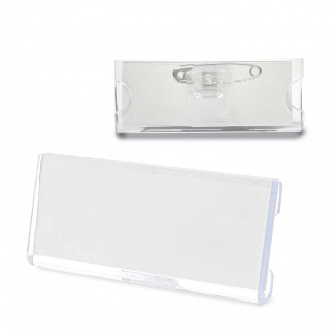 BADGE PERSONNALISE EN PLASTIQUE 'DISTINVO' - transparent