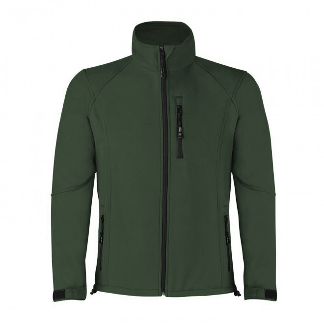 VESTE SOFTSHELL MIXTE 2 COUCHES PERSONNALISABLE 'MOLTA' - vert bouteille