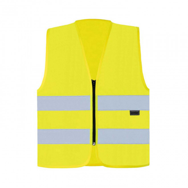 GILET SECURITE PERSONNALISE 'ARMILLA ZIPPE' - jaune