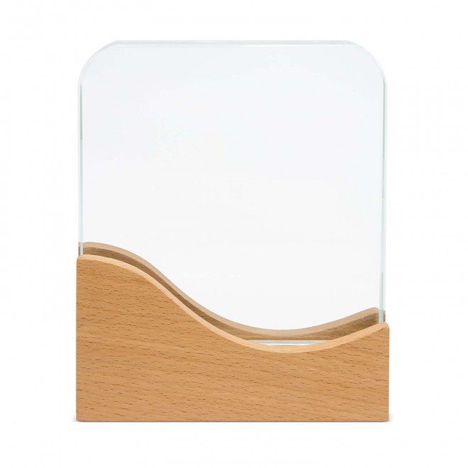 TROPHEE PERSONNALISE EN VERRE ET BOIS 'KAYNA VAGUE' - bois
