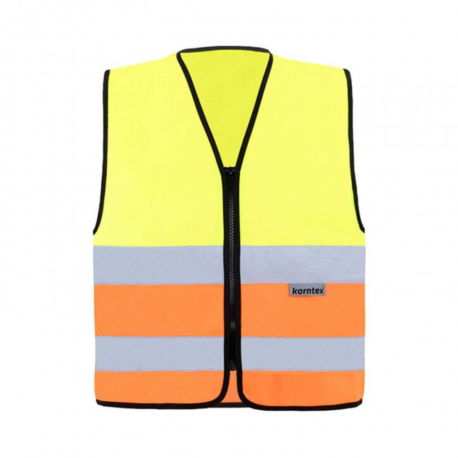 GILET SECURITE PERSONNALISE 'ARMILLA ZIPPE' - jaune/orange