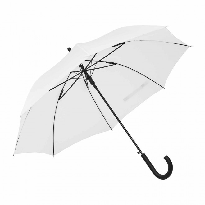 PARAPLUIE PUBLICITAIRE AUTOMATIQUE TEMPÊTE MANCHE CANNE 'GLASSON' - blanc