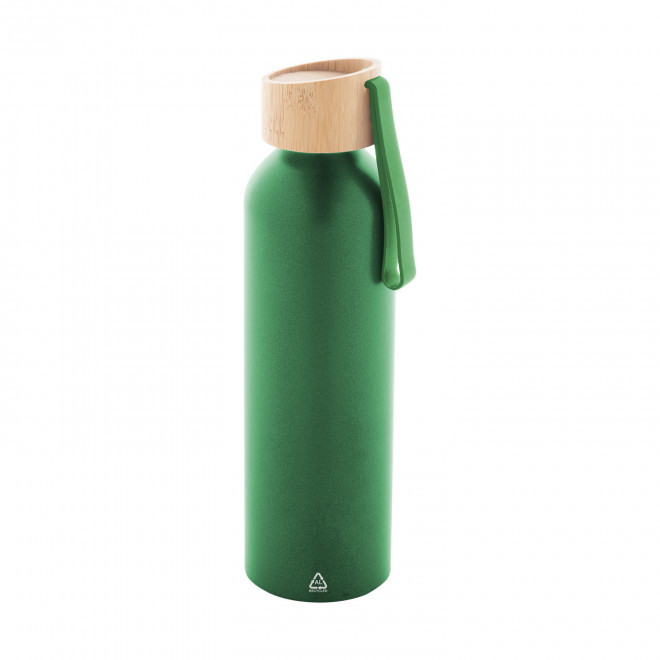 GOURDE EN ALU RECYCLE 600ML PERSONNALISABLE 'SIPLU' - vert
