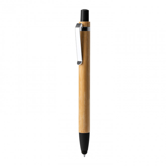 STYLO EN BAMBOU PERSONNALISABLE 'ANDREA COLOR' - noir