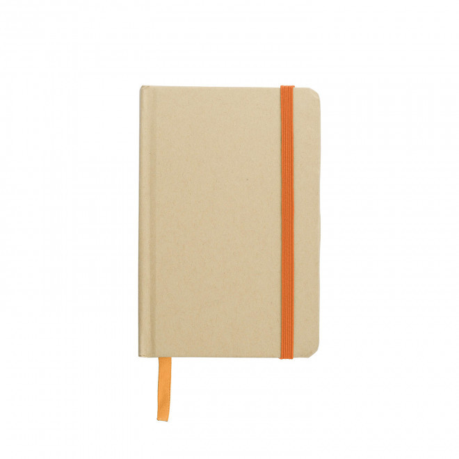 CARNET RECYCLE A6 LIGNE PERSONNALISABLE 'HORUS' - orange