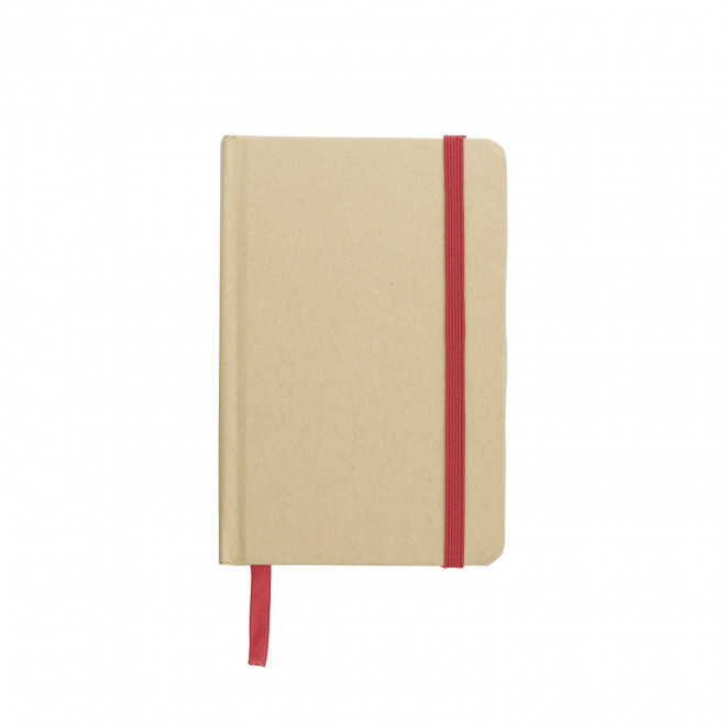 CARNET RECYCLE A6 LIGNE PERSONNALISABLE 'HORUS' - rouge