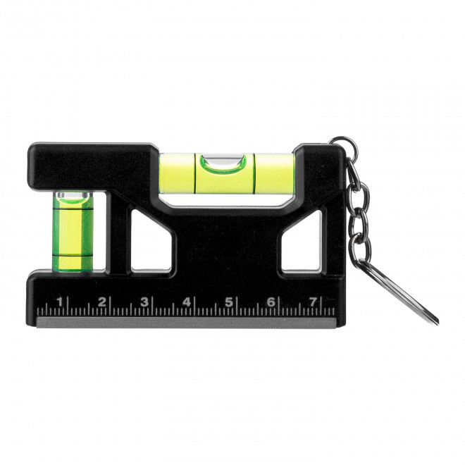 PORTE-CLES NIVEAU A BULLE PERSONNALISE 'INDIRO' - noir