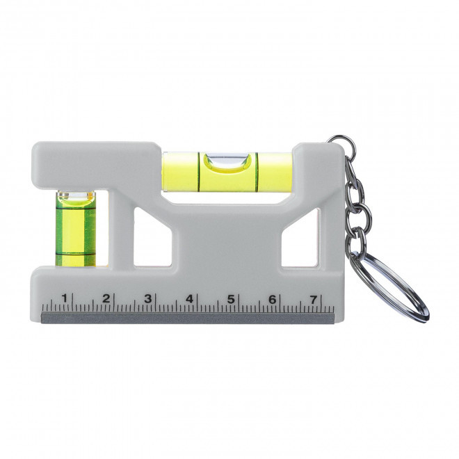 PORTE-CLES NIVEAU A BULLE PERSONNALISE 'INDIRO' - blanc