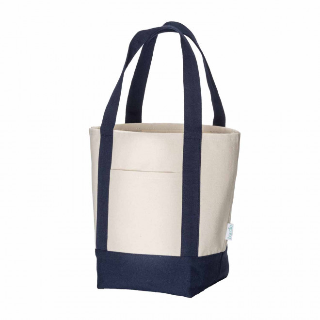MINI CABAS COTON RECYCLE PERSONNALISE 'SUMMON MINI' - bleu marine