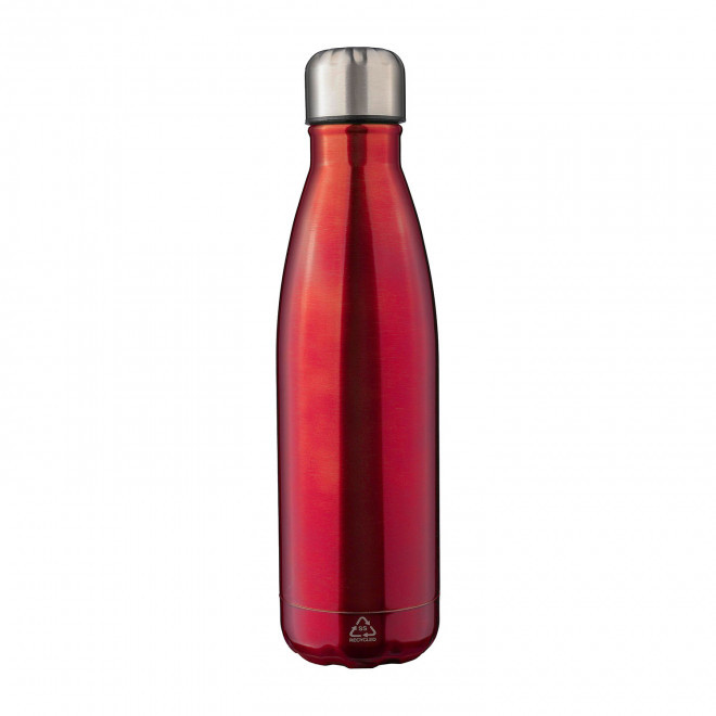 BOUTEILLE ISOTHERME 500ML PERSONNALISABLE 'MATERA RECYCLE' - rouge