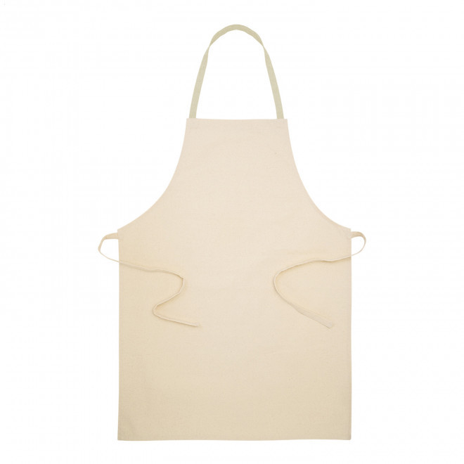 TABLIER SANS POCHE PERSONNALISE 'CUISTO RECYCLE' - naturel