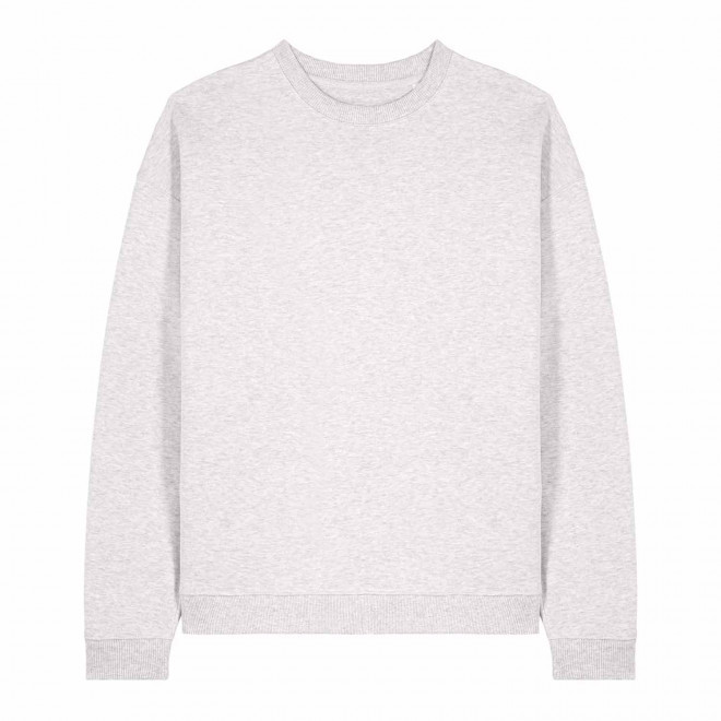 SWEAT CHINE MIXTE OVERSIZE PERSONNALISE 'RADDER 2.0' - gris clair chiné