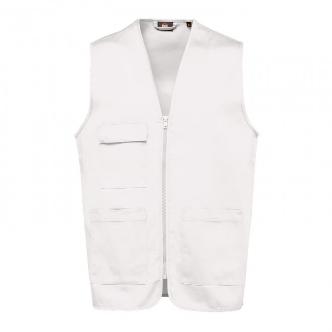 GILET DE TRAVAIL MIXTE PERSONNALISE 'PRACTO' - blanc