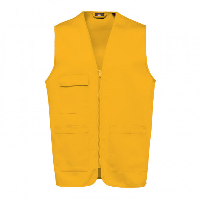 GILET DE TRAVAIL MIXTE PERSONNALISE 'PRACTO' - jaune