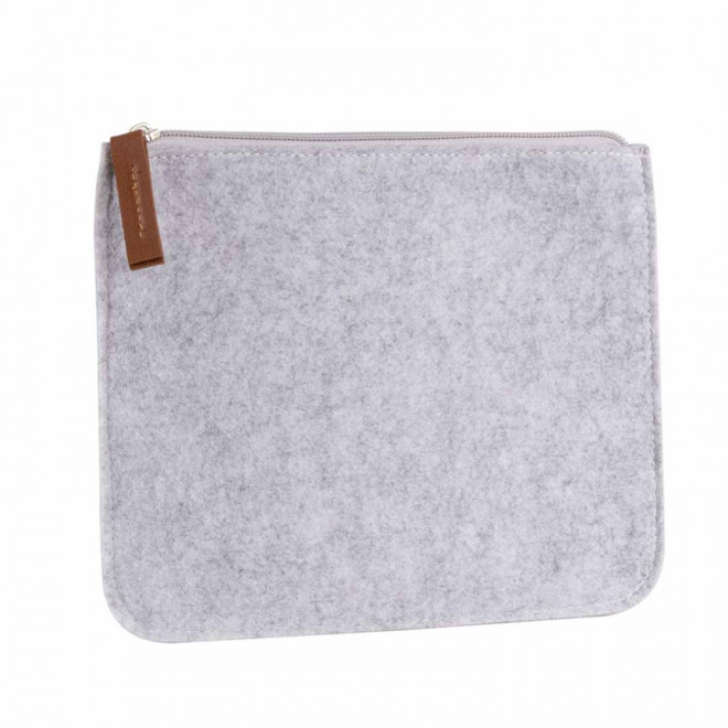 TROUSSE PERSONNALISEE EN FEUTRINE RPET 'MAXI REDDY' - gris