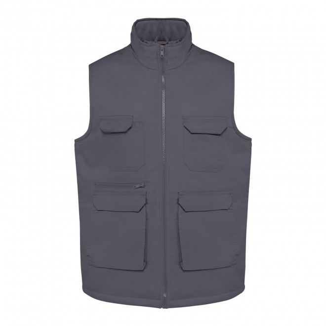 GILET MULTIPOCHES MIXTE PERSONNALISE 'HARDICA' - gris