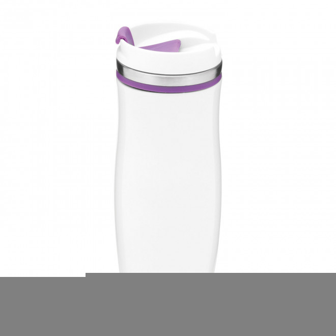 MUG ISOTHERME 400ML PERSONNALISABLE 'CREMA BLANC' - violet