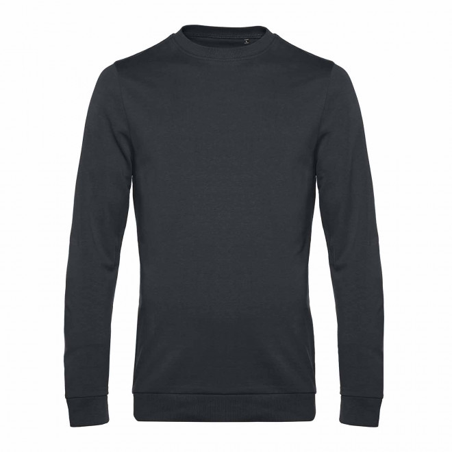 SWEAT COL ROND HOMME PERSONNALISABLE 'TERRY' - gris anthracite