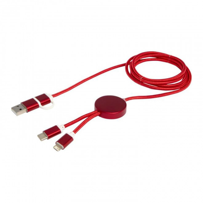 RAPIDE 4J - CABLE DE CHARGE PERSONNALISABLE 'ONTARIA LONG ALU' - rouge