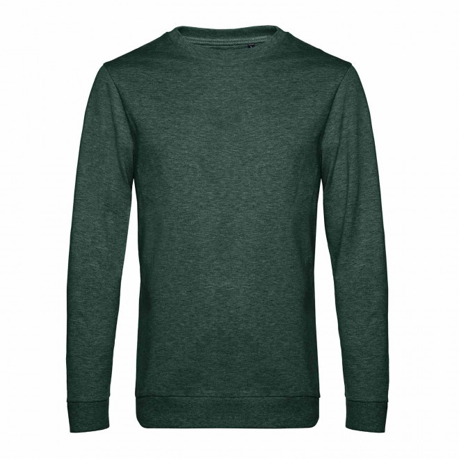 SWEAT COL ROND HOMME PERSONNALISABLE 'TERRY' - vert chiné