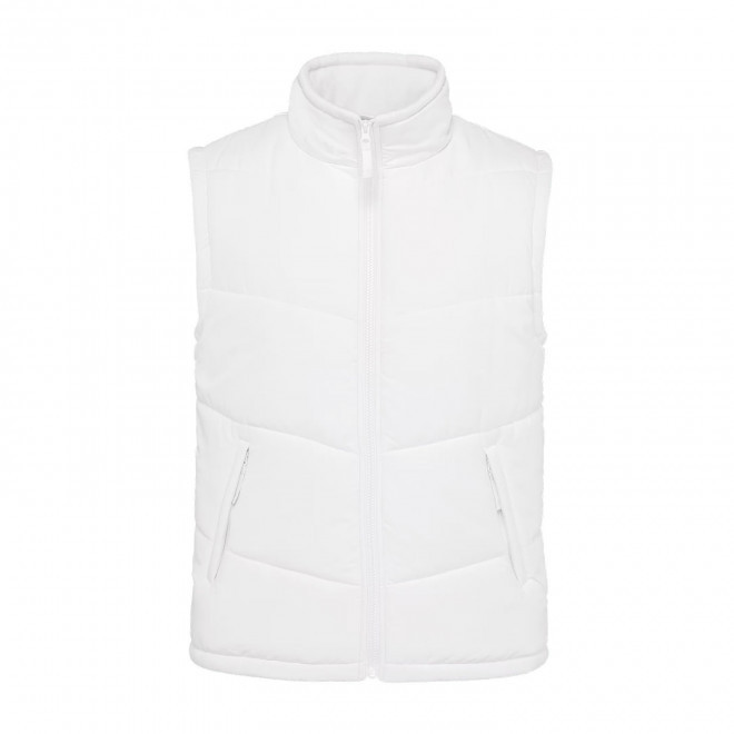 DOUDOUNE SANS MANCHES MIXTE PERSONNALISEE 'WORKO' - blanc