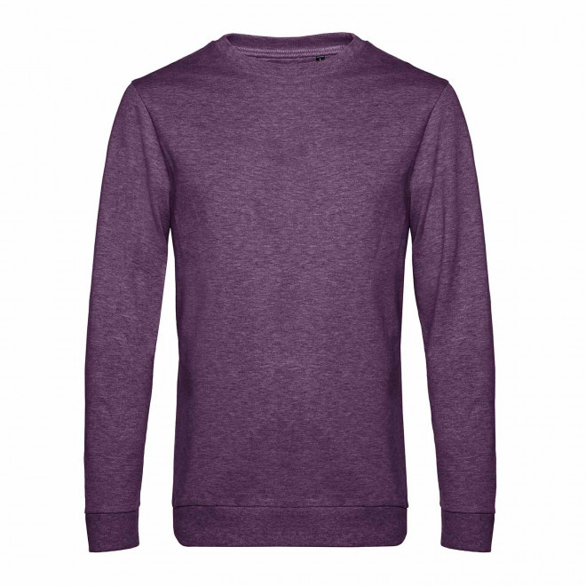 SWEAT COL ROND HOMME PERSONNALISABLE 'TERRY' - violet chiné