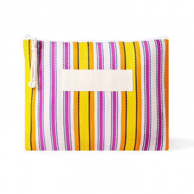 TROUSSE DE TOILETTE RAYURES PERSONNALISEE 'OPHELIA' - rose