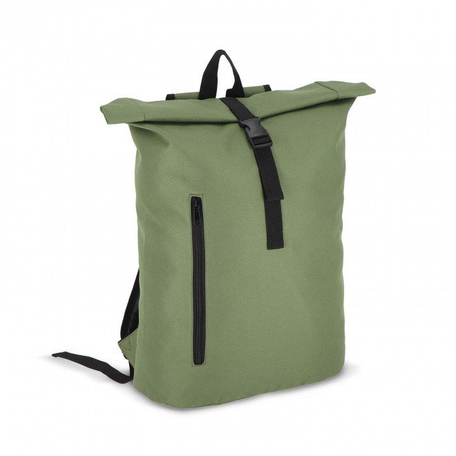 SAC A DOS ROLLTOP RPET PERSONNALISABLE 'MIKOS' - kaki