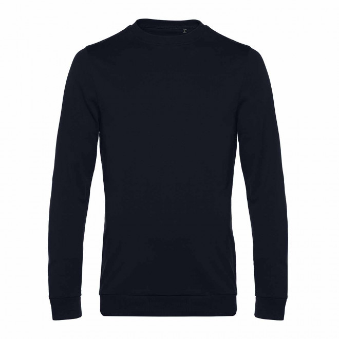 SWEAT COL ROND HOMME PERSONNALISABLE 'TERRY' - bleu marine