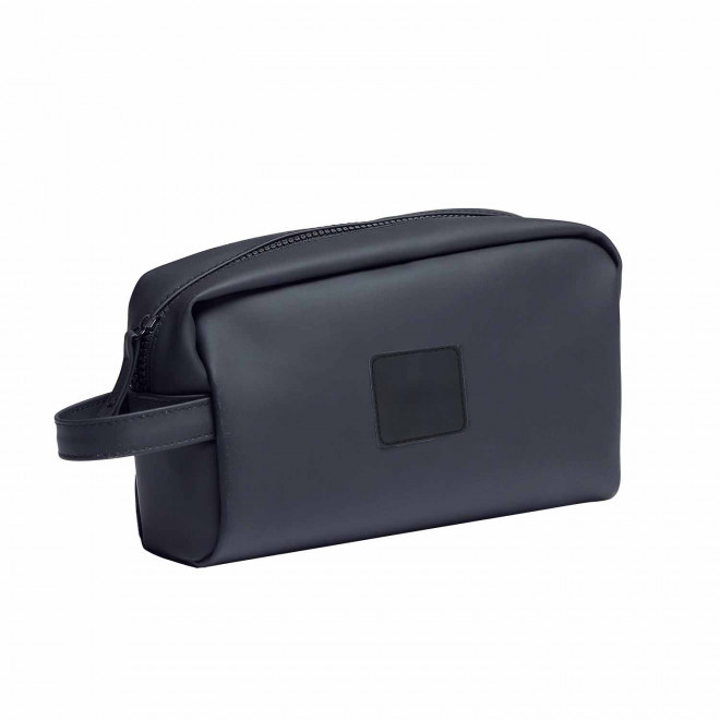 TROUSSE DE TOILETTE PERSONNALISABLE EN PU 'SIMON' - noir