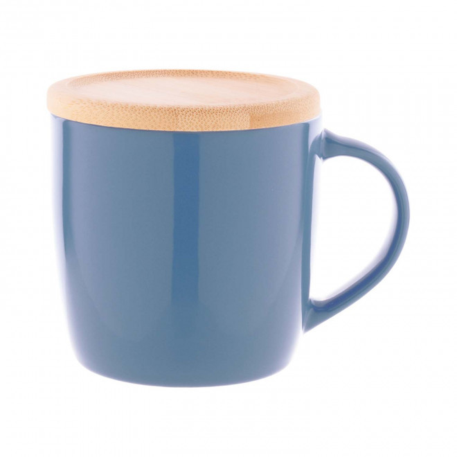 MUG CERAMIQUE 370ML PERSONNALISABLE 'MERAG BAMBOU' - bleu